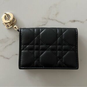 Lady Dior flap card holder NWOT